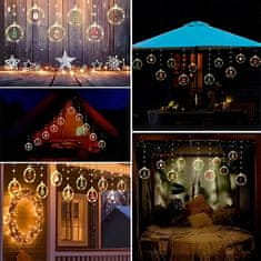 HOME & MARKER® Božični LED obročki, Osvetljeni obroči, Božične figure, Božična dekoracija, Božični okraski JOLLYRINGS + Kabelske sponke CORDCLIP | RINGSCORD