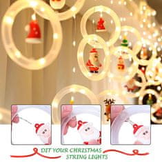 HOME & MARKER® Božični LED obročki, Osvetljeni obroči, Božične figure, Božična dekoracija, Božični okraski JOLLYRINGS + Kabelske sponke CORDCLIP | RINGSCORD