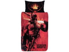 sarcia.eu Rdeča, dvostranska posteljnina 135x200 cm + vzglavnik Hellboy 