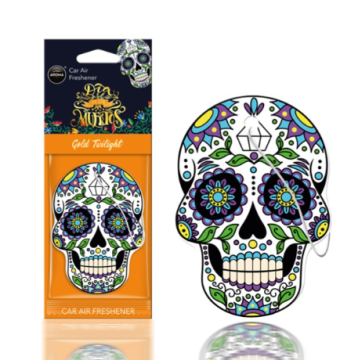 AMIO Osvežilec za avto DIA DE LOS MUERTOS Gold Tattoo