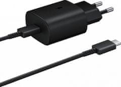Samsung HIŠNI POLNILEC EP-TA800XBE Super Fast Charge (Type C) in podatkovni kabel EP-DA705BBE (Type C - Type C) - črn