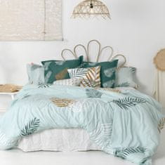Happy Friday Prevleka za odejo HappyFriday Blanc Foliage mint Pisana 180 x 220 cm