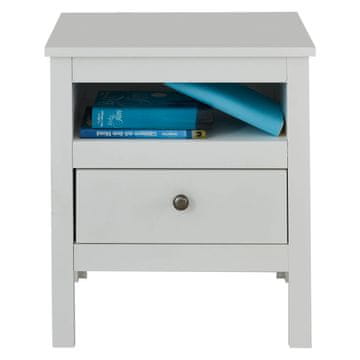 KONDELA Nočna omarica Olje 1S - bela