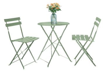 KONDELA Oba kovinska vrtna garnitura