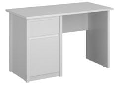 KONDELA Pisalna miza Erodin 1D1S/120 - bela