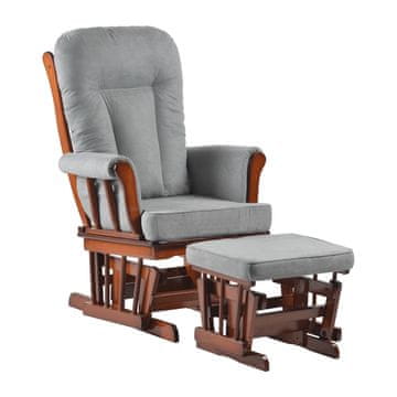 KONDELA Safford gugalni stol s stolčkom za noge