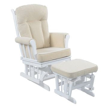 KONDELA Safford gugalni stol s stolčkom za noge