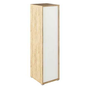 KONDELA Viseča omarica Rioma tip 20 - obrtniški hrast / bela