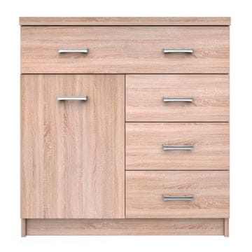 KONDELA Topty Tip 20 1D4S enovratna komoda s predali