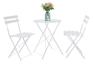 KONDELA Oba kovinska vrtna garnitura