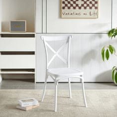 KONDELA Zložljiv stol Savita - bel