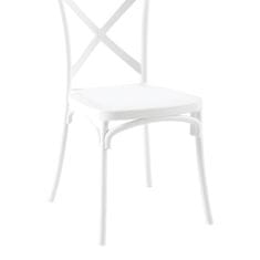 KONDELA Zložljiv stol Savita - bel