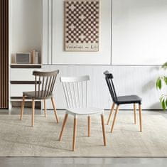 KONDELA Jedilniški stol Zosima - črn/bukev