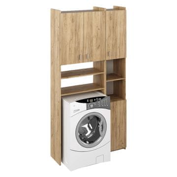 KONDELA Mirali omarica nad pralnim strojem s polico