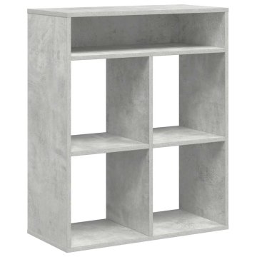 Vidaxl Knjižna omara betonsko siva 66x31x80 cm inženirski les