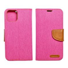 OEM CANVAS Book torbica za iPhone 16 Plus roza
