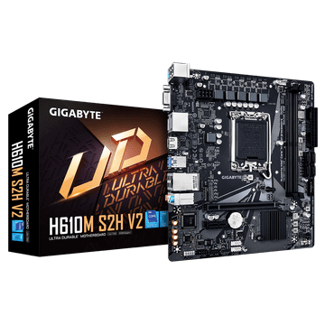 Gigabyte H610M S2H V2 osnovna plošča, LGA1700, mATX, Intel H610, 2xDDR5 (H610M S2H V2)