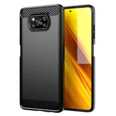 OEM CARBON etui za XIAOMI POCO X3 črn