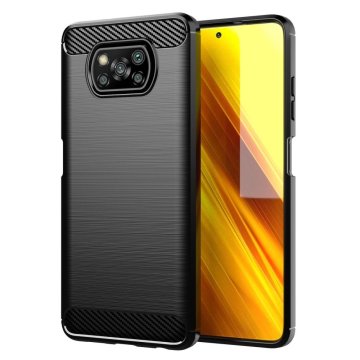 OEM CARBON etui za XIAOMI POCO X3 črn