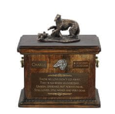 Artdog Ruski hrt Borzoi, Borzoi, Barzoi - žara za pasji pepel, žara s kipcem, personalizirana žara za pasji pepel Art-Dog