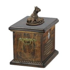 Artdog Boxer, Boxer III - žara za pasji pepel, žara s kipcem, personalizirana žara za pasji pepel Art-Dog