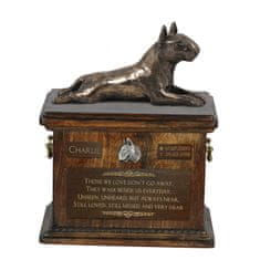 Artdog Bull Terrier, Bull Terrier III - žara za pasji pepel, žara s kipcem, personalizirana žara za pasji pepel Art-Dog