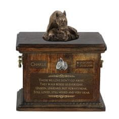 Artdog Bull Terrier VII - žara za pasji pepel, žara s kipcem, personalizirana žara za pasji pepel Art-Dog