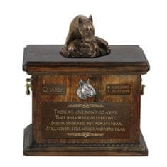 Artdog Bull Terrier VIII - žara za pasji pepel, žara s kipcem, personalizirana žara za pasji pepel Art-Dog