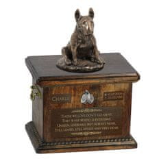 Artdog Bull Terrier IX - žara za pasji pepel, žara s kipcem, personalizirana žara za pasji pepel Art-Dog