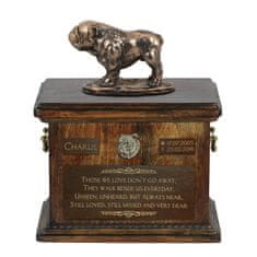 Artdog Bulldog - žara za pasji pepel, žara s kipcem, personalizirana žara za pasji pepel Art-Dog