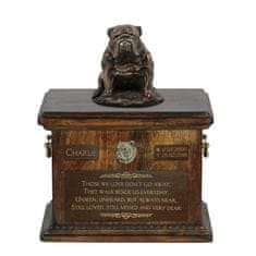 Artdog Bulldog IV - žara za pasji pepel, žara s kipcem, personalizirana žara za pasji pepel Art-Dog
