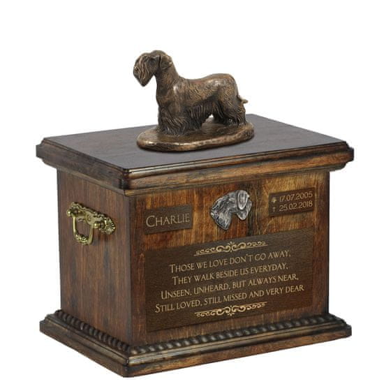 Artdog Češki terier, češki terier - žara za pasji pepel, žara s kipcem, personalizirana žara za pasji pepel Art-Dog