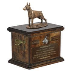 Artdog Doberman, Dobermann I - žara za pasji pepel, žara s kipcem, personalizirana žara za pasji pepel Art-Dog