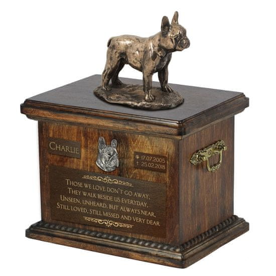 Artdog Francoski buldog - žara za pasji pepel, žara s kipcem, personalizirana žara za pasji pepel Art-Dog
