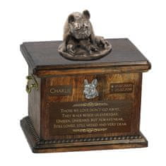 Artdog Francoski buldog III - žara za pasji pepel, žara s kipcem, personalizirana žara za pasji pepel Art-Dog