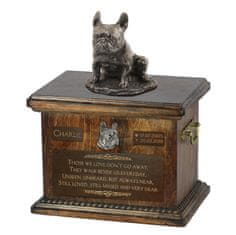 Artdog Francoski buldog IV - žara za pasji pepel, žara s kipcem, personalizirana žara za pasji pepel Art-Dog