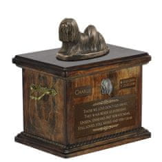 Artdog Lhasa Apso - žara za pasji pepel, žara s kipcem, personalizirana žara za pasji pepel Art-Dog