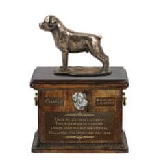 Artdog Rottweiler - žara za pasji pepel, žara s kipcem, personalizirana žara za pasji pepel Art-Dog