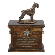 Artdog Šnavcer, Šnavcer I - žara za pasji pepel, žara s kipcem, personalizirana žara za pasji pepel Art-Dog