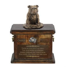 Artdog Staffordshire Bull Terrier, Staffik, Staffi IV - žara za pasji pepel, žara s kipcem, personalizirana žara za pasji pepel Art-Dog