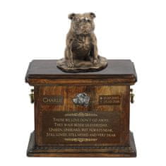 Artdog Staffordshire Bull Terrier, Staffik, Staffi V - žara za pasji pepel, žara s kipcem, personalizirana žara za pasji pepel Art-Dog