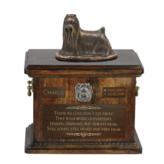 Artdog Yorkshire Terrier, York, York, Yorkie - žara za pasji pepel, žara s kipcem, personalizirana žara za pasji pepel Art-Dog