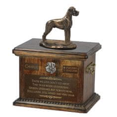 Artdog Nemška doga II - žara za pasji pepel, žara s kipcem, personalizirana žara za pasji pepel Art-Dog