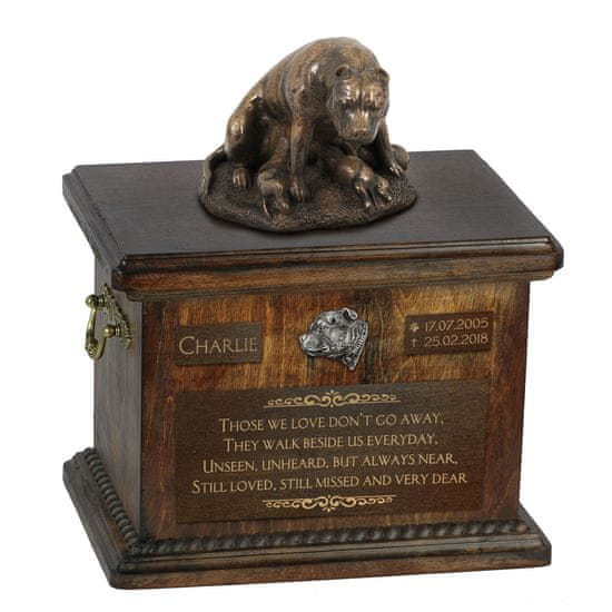 Artdog Staffordshire Bull Terrier, Staffik, Staffi VIII - žara za pasji pepel, žara s kipcem, personalizirana žara za pasji pepel Art-Dog