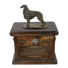 Artdog Ruski hrt Borzoi, Borzoi, Barzoi IV - žara za pasji pepel, žara s kipcem, personalizirana žara za pasji pepel Art-Dog