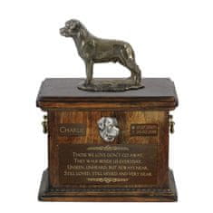 Artdog Rottweiler II - žara za pasji pepel, žara s kipcem, personalizirana žara za pasji pepel Art-Dog