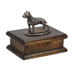 Artdog Ameriški Staffordshire terier, Amstaff, Amstaf - žara za pasji pepel, klasična žara s kipcem, elegantna žara s psom Art-Dog