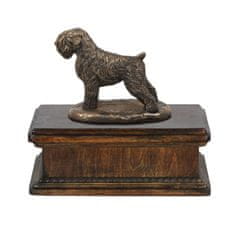 Artdog Ruski črni terier - žara za pasji pepel, klasična žara s kipcem, elegantna žara s psom Art-Dog