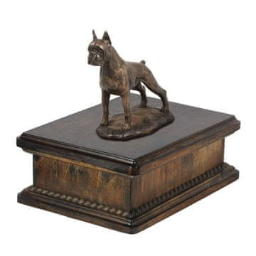 Artdog Boksar, Boksar I - žara za pasji pepel, klasična žara s kipcem, elegantna žara s psom znamke Art-Dog