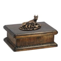Artdog Boxer, Boxer II - žara za pasji pepel, klasična žara s kipcem, elegantna žara s psom Art-Dog